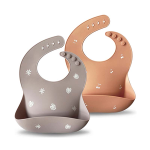 Default Title Silicone Baby Bib - 2 Pack (Muted/Misty Purple)