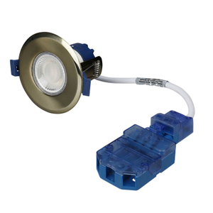 4W / 6.4W LED Fire Rated Tri-Colour Dimmable Downlight Antique Brass