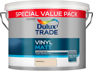 Dulux Trade Vinyl Matt Paint Magnolia 7.5ltr