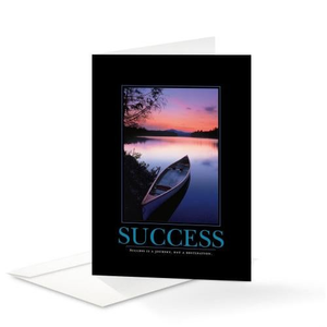 Success Canoe Greeting Cards (25 Pack)