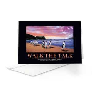 Walk The Talk Penguins Greeting Cards (25 Pack)