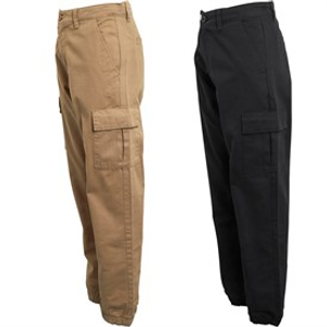 Kangaroo Poo Boys Two Pack Chino Cargo Trousers Black/Stone