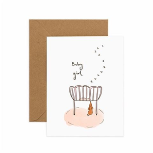 Miss Peahen - Baby Pink Card