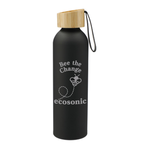 Ryze  Aluminum Sports Water Bottle Bamboo Lid  22  oz