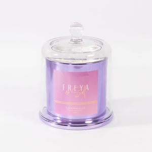 Freya & Sol Glass Cloche 600g Candle Gardenia Glow