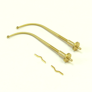 Aeronaut Brass Davits With Swivel Base and Cleat - Brass Davit Pair 85mm