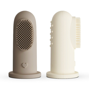 Warm Taupe/Ivory Baby Finger Toothbrush