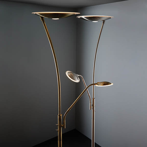 Endon Alassio Uplighter Floor Lamp Antique Brass