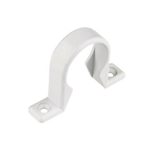 White Plastic 50mm Waste Pipe Clip