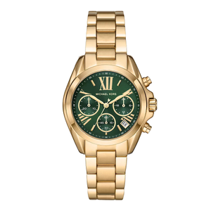 Michael Kors Ladies Watch Bradshaw Chronograph 36mm Green Gold