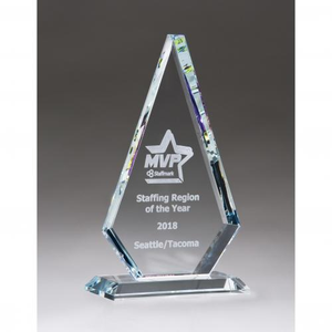 Diamond Series Glass Award with Prism Effect Edges