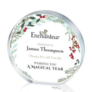 Gainsborough Full Color Clear Circle Crystal Award