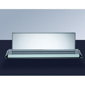 Clear Jade Glass Name Plate
