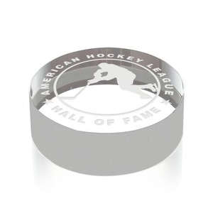 Hockey Puck Jade Circle Glass Award
