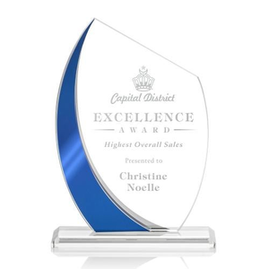 Wadebridge Blue Peaks Crystal Award