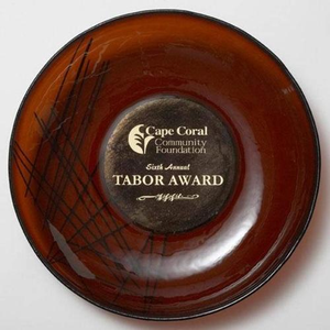 Sapphire Bowl Circle Glass Award
