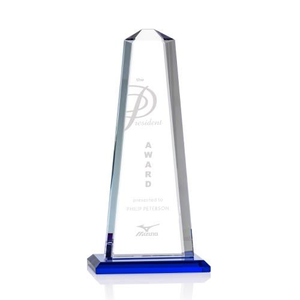 Pinnacle Blue Crystal Award