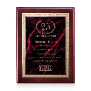 Gemstone Rosewood Plaque - Rosewood/Garnetine