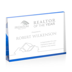 Lansing Blue (Horiz) Rectangle Acrylic Award