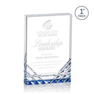 Elektra Blue Rectangle Acrylic Award
