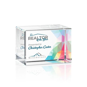 Lexington Cube Full Color Rectangle Crystal Award