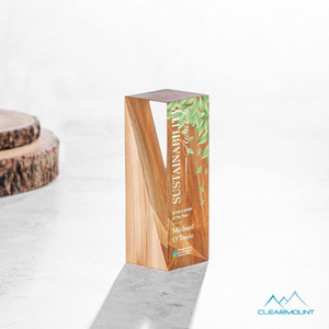 Cascades Full Color Obelisk Wood Award