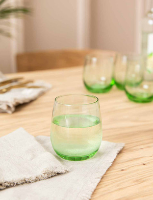 Chilmark Tumbler - Glass, Green, Set of 4, Small