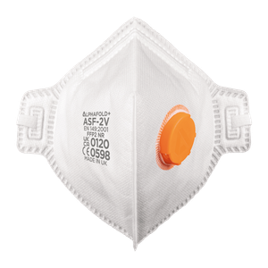 SKYTEC ASF-2V FFP2V Fold Flat Dust Mask with Valve (BOX of 15)
