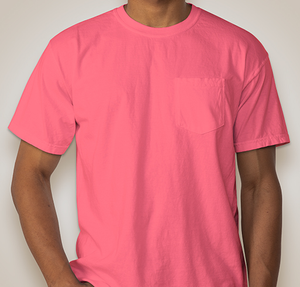 Comfort Colors 100% Cotton Pocket T-shirt - Crunchberry
