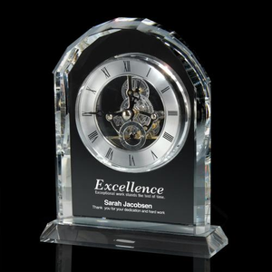 Crystal Gear Desk Clock