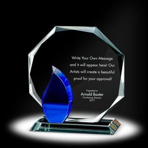 Flame Octagon Crystal Award