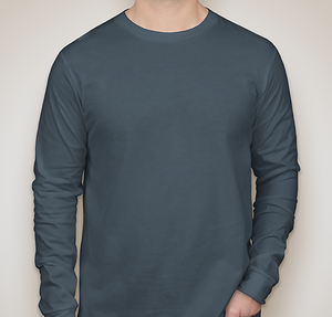 Bella + Canvas Long Sleeve Jersey T-shirt - Vintage Navy