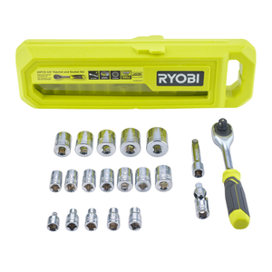 3/8" Drive Ratchet and Sockets Set (20 Pieces)