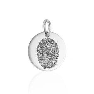 Silver Disc Fingerprint Charm