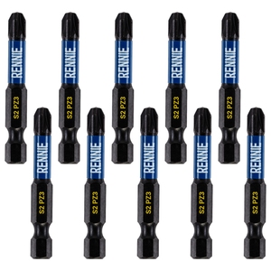 10 Pack PZ3 x 50mm Magnetic Impact Screwdriver Bits Set Pozidriv (Pozi 3)
