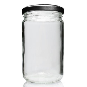 300ml Clear Glass Jar & Twist-Off Lid - Yellow