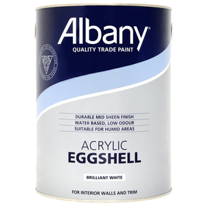 Albany Acrylic Eggshell Brilliant White (Ready Mixed) 5L