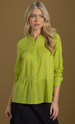 Cotton Dobby Shirt - Lime