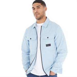 Closure London Mens Utility Overshirt Light Blue