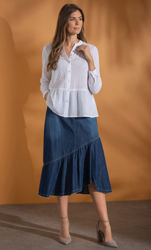 Cotton Dobby Shirt - White