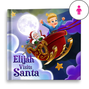 "Visitando a Papá Noel" Libro de cuentos personalizado
