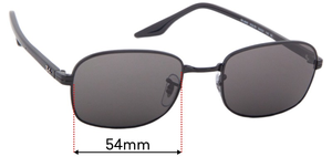 Sunglass Fix Replacement Lenses for Ray-Ban RB3690 - 54mm Wide