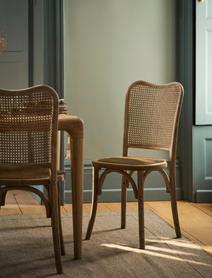 Fairlight Rattan Stacking Dining Chair - Elm Wood, Natural, Set of 2