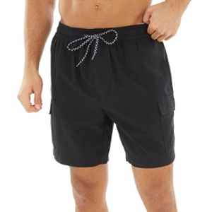 Onfire Mens Cargo Swim Shorts Black
