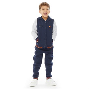 Ellesse Boys Renato Logo Hooded Jacket And Joggers Set Navy/Grey