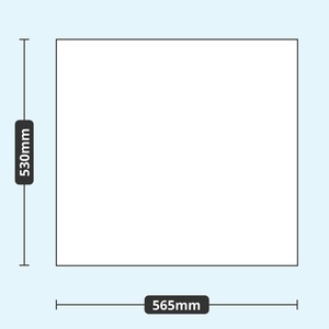 2mm 530mm x 565mm Shatter Resistant Shed Window