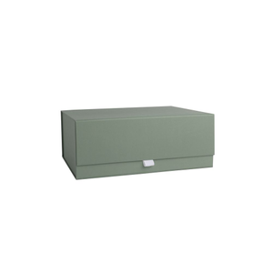 Deep Sage Green Magnetic Gift Box with Ribbon Tab