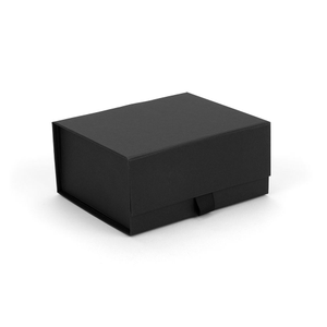 Small Black Ribbed Magnetic Gift Box