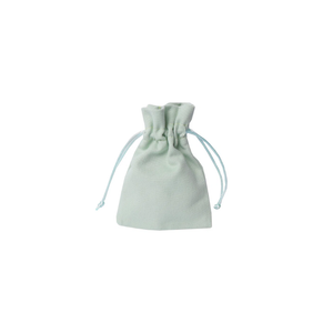 Medium Lilac Cotton Bag With Silk Drawstring