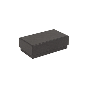 Luxury Ribbed Black Cufflink Box